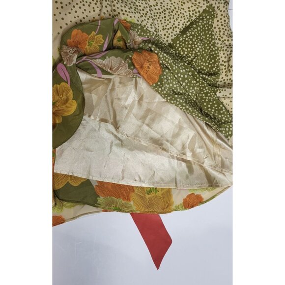 Anthropologie Baraschi Womens Floral Silk Wrap Dress Size Medium - Picture 6 of 7
